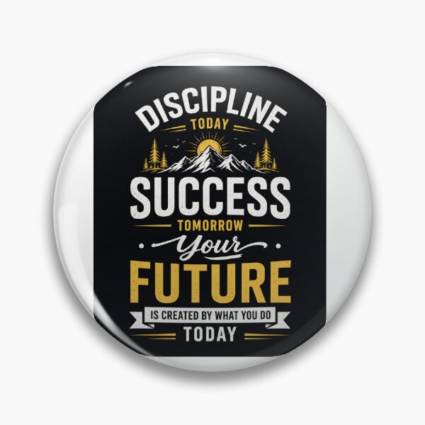 Item preview, Discipline Today Success Tomorrow Motivational Quote T-Shirt | Inspirational Typography Design | Self Improvement Gift designed and sold by PrintableArt123.