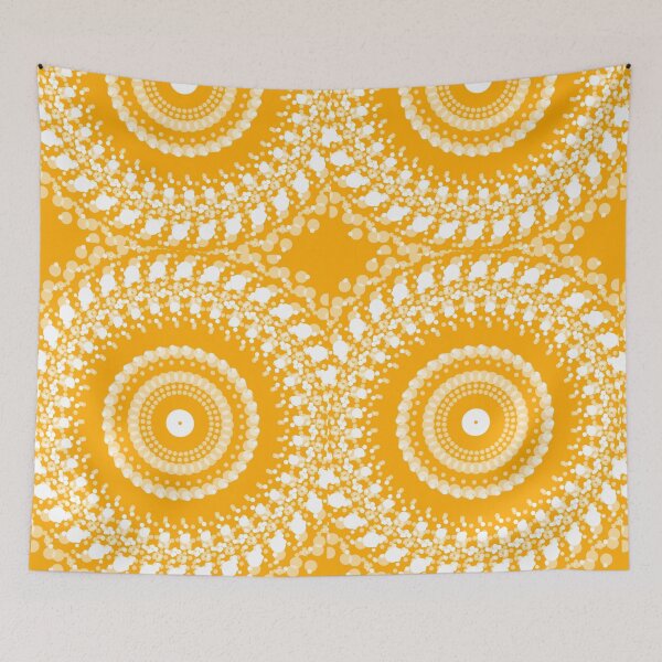 Item preview, White Bubble Sunburst Minimalist Yellow. designed and sold by Yenday.