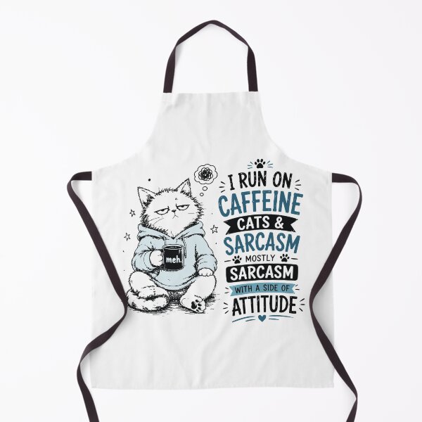 Item preview, I Run On Caffeine Cats And Sarcasm Grumpy Cat Attitude designed and sold by JIMBOEE.