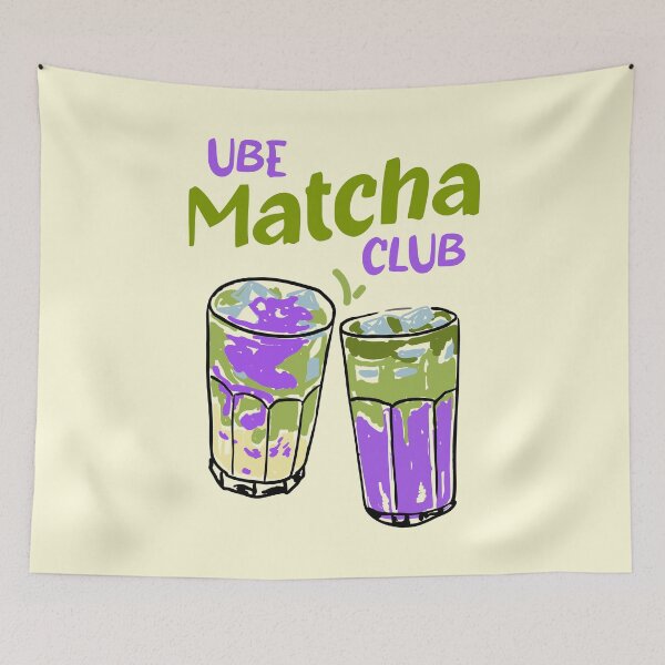 Item preview, Ube Matcha Club Illustration designed and sold by MaiZephyr.