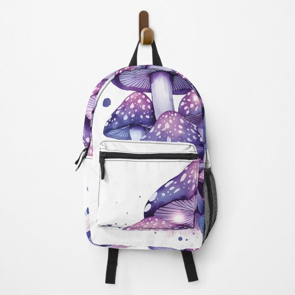 Item preview, Magical Purple Mushrooms Watercolor Painting designed and sold by RawNaturePrints.