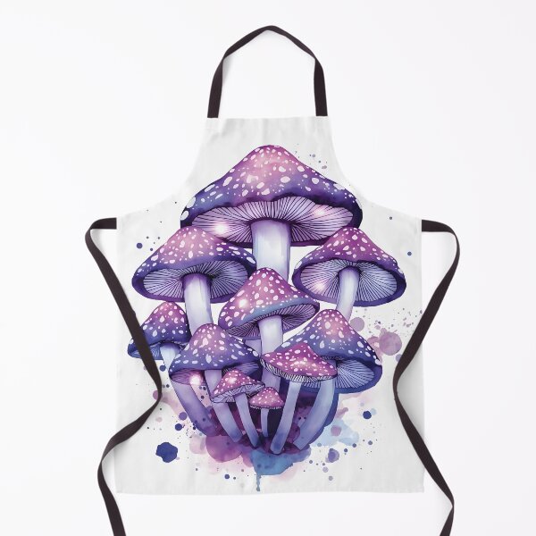 Item preview, Magical Purple Mushrooms Watercolor Painting designed and sold by RawNaturePrints.