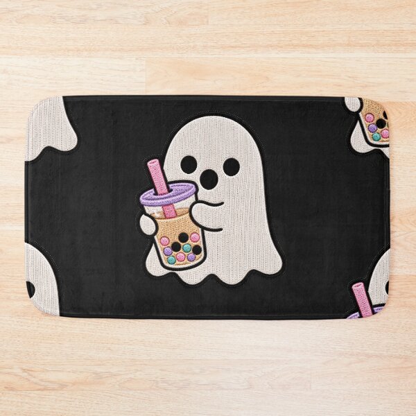 Item preview, Cute Ghost Bubble Tea Kawaii Embroidery Patch Design designed and sold by ColorSplash123.