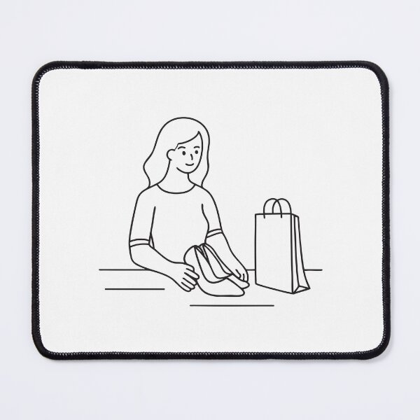 Item preview, A woman removing new heels from a box near a shopping bag designed and sold by rasagamastore.