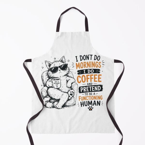 Item preview, Not A Morning Cat Funny Coffee Cat Sunglasses Quote designed and sold by JIMBOEE.