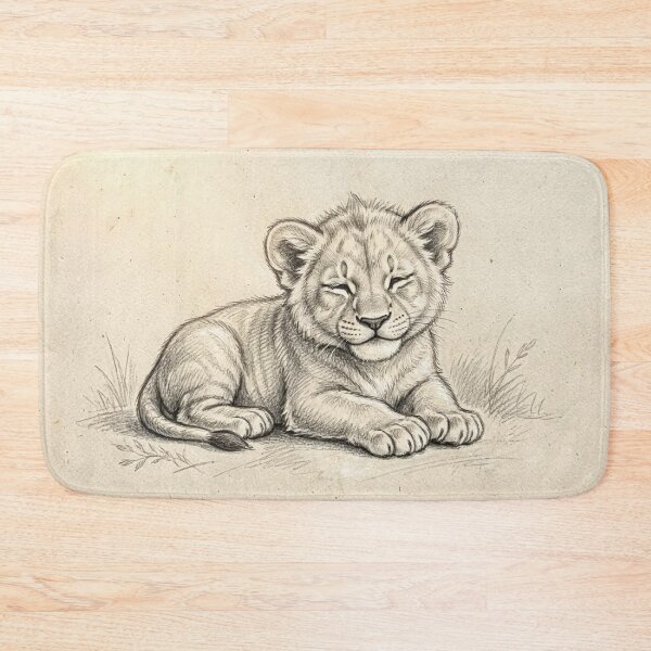 Item preview, Adorable Lion Cub Sketch designed and sold by LCPcreations.