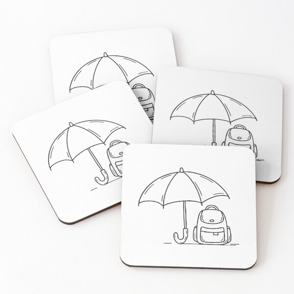 Item preview, Umbrella Beside Schoolbag at Entrance designed and sold by rasagamastore.