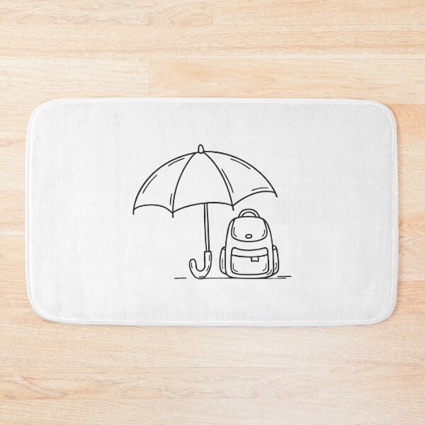 Item preview, Umbrella Beside Schoolbag at Entrance designed and sold by rasagamastore.