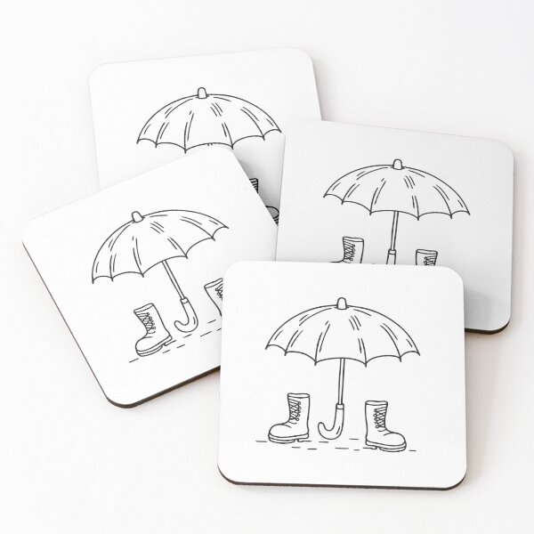 Item preview, Umbrella Drying Beside Muddy Shoes designed and sold by rasagamastore.