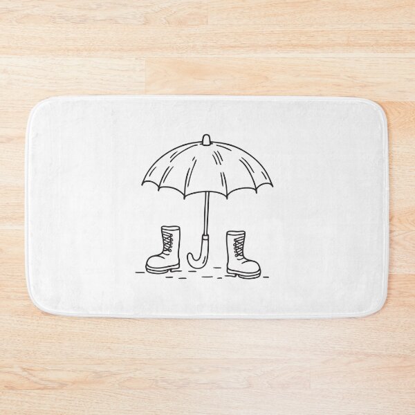 Item preview, Umbrella Drying Beside Muddy Shoes designed and sold by rasagamastore.