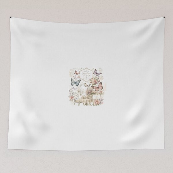 Item preview, Vintage Garden Party – Elegant Tea Time with Butterflies & Blooming Roses designed and sold by Artisan Finds Online.