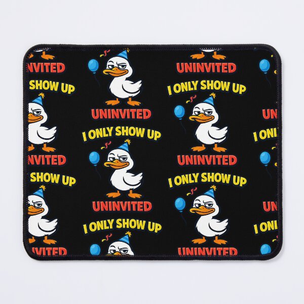 Item preview, I Only Show Up Uninvited Funny Duck designed and sold by TeeTimeTreasure.