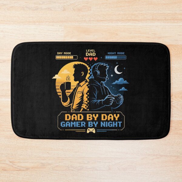Item preview, Dad By Day Gamer By Night – Level Dad Video Game Design designed and sold by BadhbhArt.