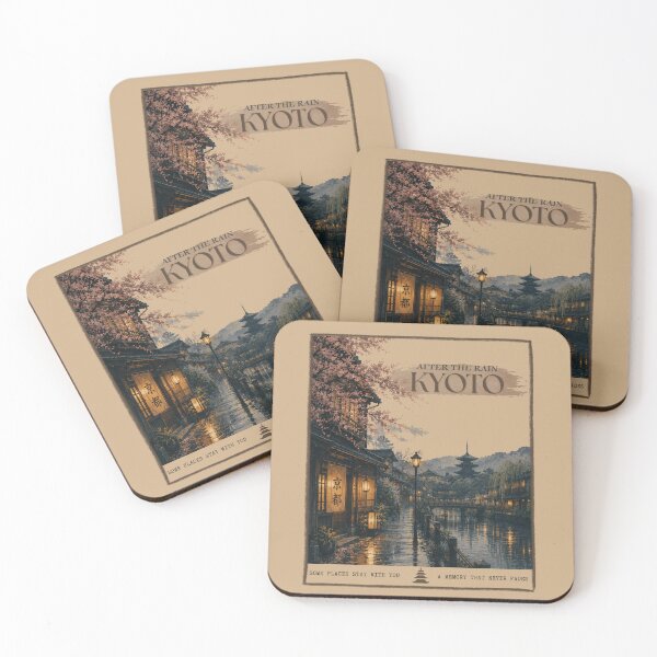 Item preview, Kyoto After The Rain Vintage Travel Aesthetic Poster designed and sold by KaBaRen.