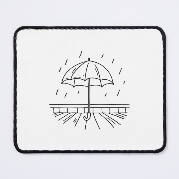 Item preview, An open umbrella lying on a balcony tile after the rain designed and sold by rasagamastore.