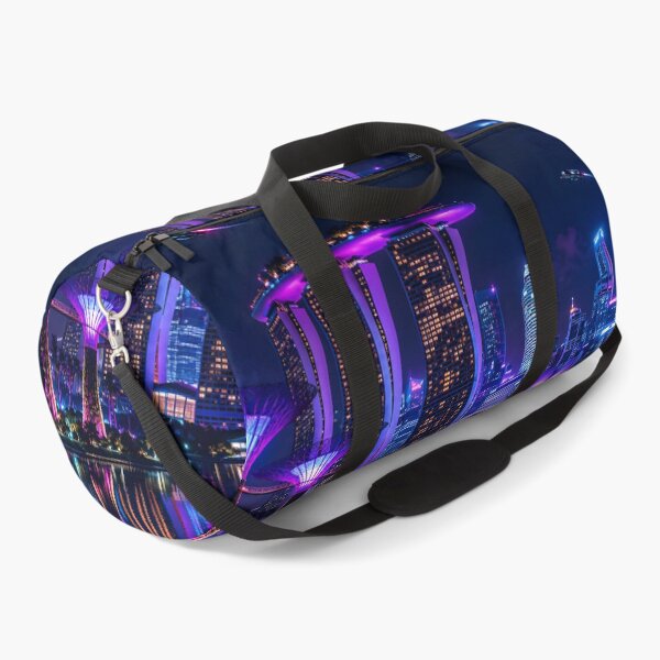 Item preview, Singapore Neon Horizons | Cyberpunk Skyline | Futuristic Cityscape | Synthwave Travel Art designed and sold by Neo Tokio.