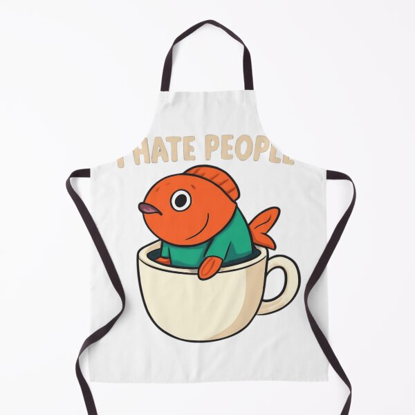 Item preview, I Hate People - Funny Introvert Fish in a Coffee Cup T-Shirt designed and sold by SoMoley.