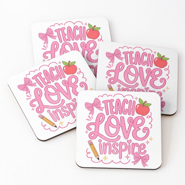 Item preview, Teach Love Inspire Pink Bow Teacher Classroom Joy designed and sold by FreshVibe Prints.