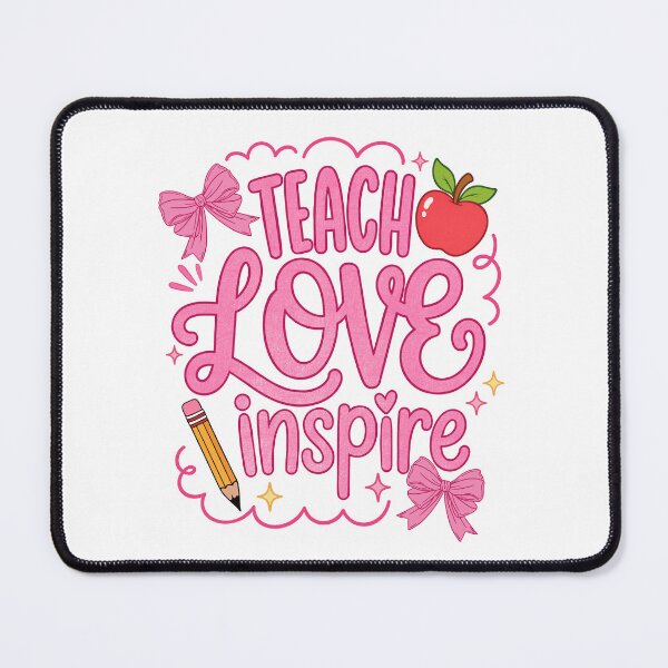 Item preview, Teach Love Inspire Pink Bow Teacher Classroom Joy designed and sold by FreshVibe Prints.
