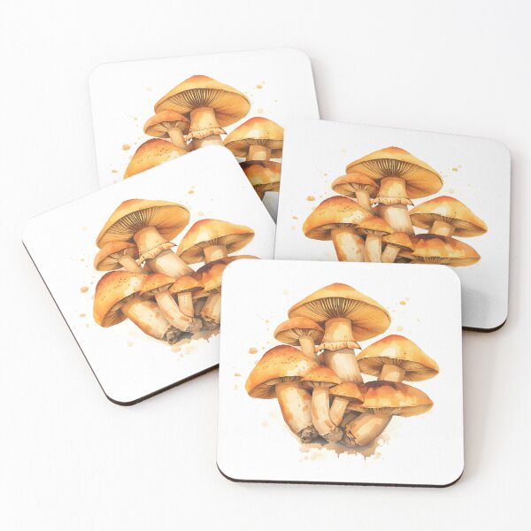 Item preview, Golden Chanterelle Mushrooms Watercolor Painting designed and sold by RawNaturePrints.