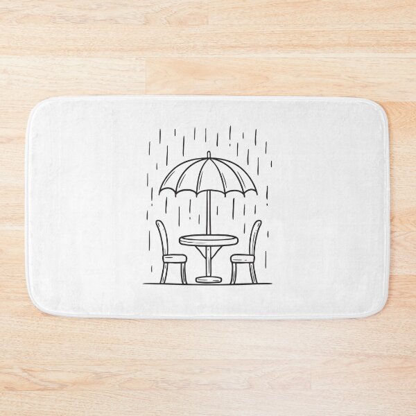 Item preview, Umbrella Table in Heavy Rain designed and sold by rasagamastore.