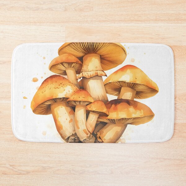 Item preview, Golden Chanterelle Mushrooms Watercolor Painting designed and sold by RawNaturePrints.