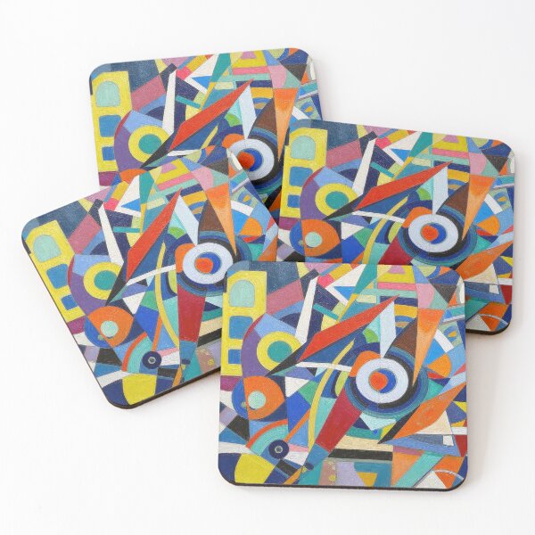 Item preview, Chromatic Cubist Symphony – Modern Geometric Abstract Design designed and sold by Habatour Creations Exclusive Digital Art Products.