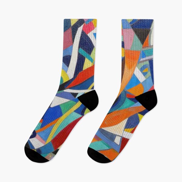 Item preview, Chromatic Cubist Symphony – Modern Geometric Abstract Design designed and sold by Habatour Creations Exclusive Digital Art Products.