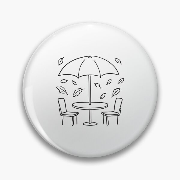 Item preview, Umbrella Table Surrounded by Fallen Leaves designed and sold by rasagamastore.