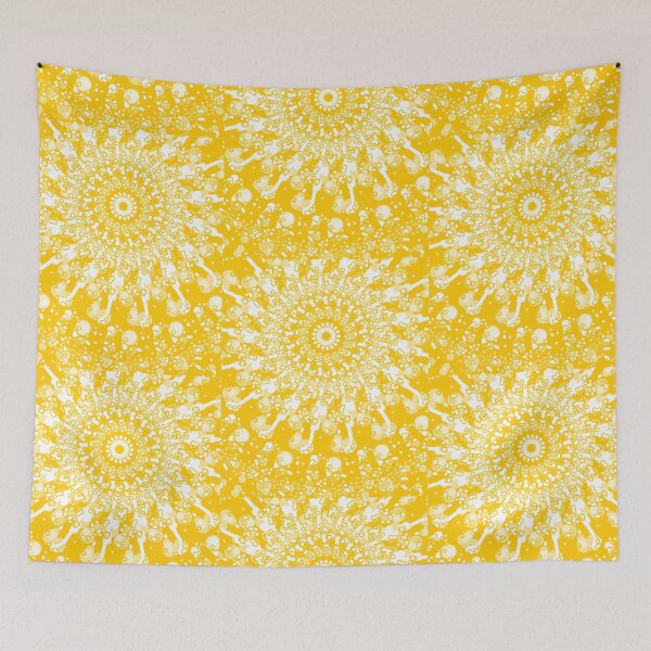 Item preview, White Bubble Sunburst Minimalist Yellow. designed and sold by Yenday.