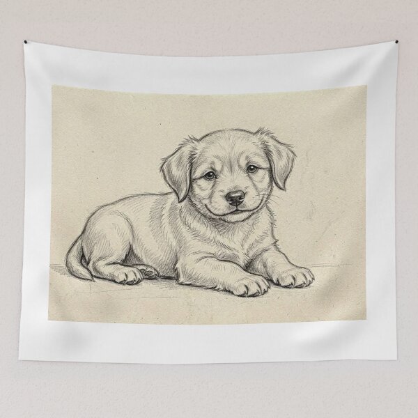 Item preview, Adorable Puppy Sketch designed and sold by LCPcreations.
