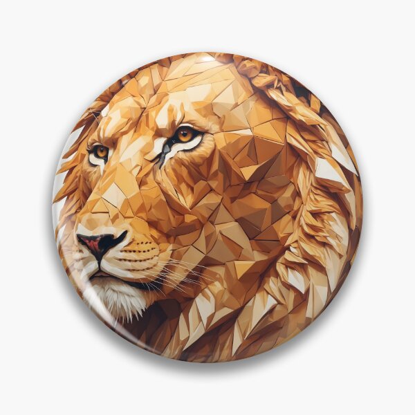 Item preview, Majestic Lion Low-Poly Geometric Art designed and sold by RawNaturePrints.