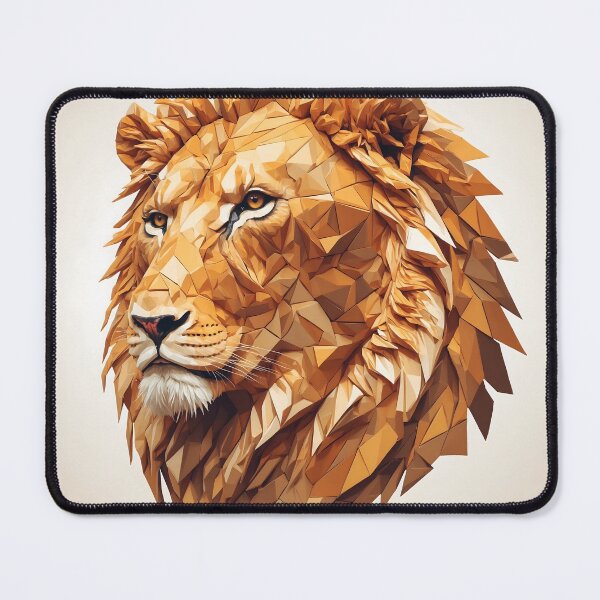 Item preview, Majestic Lion Low-Poly Geometric Art designed and sold by RawNaturePrints.