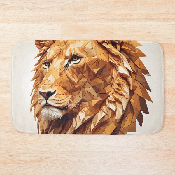 Item preview, Majestic Lion Low-Poly Geometric Art designed and sold by RawNaturePrints.