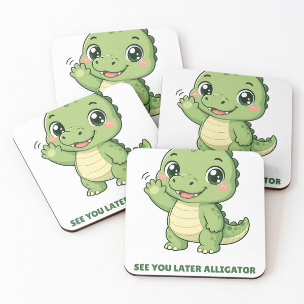 Item preview, See You Later Alligator Cute Kawaii Crocodile designed and sold by BoosterShop.