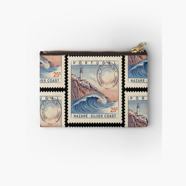 Item preview, Nazaré Portugal Silver Coast Postage Stamp Sticker designed and sold by stickercuffs.