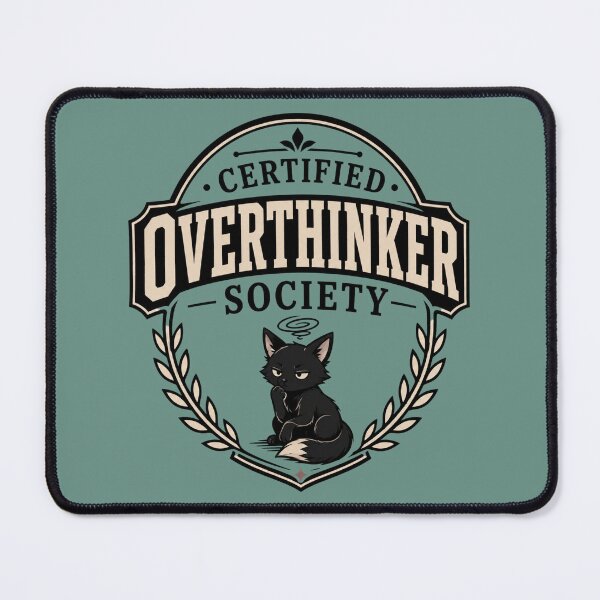Item preview, Certified Overthinker Society designed and sold by MoodSupplyStudio.