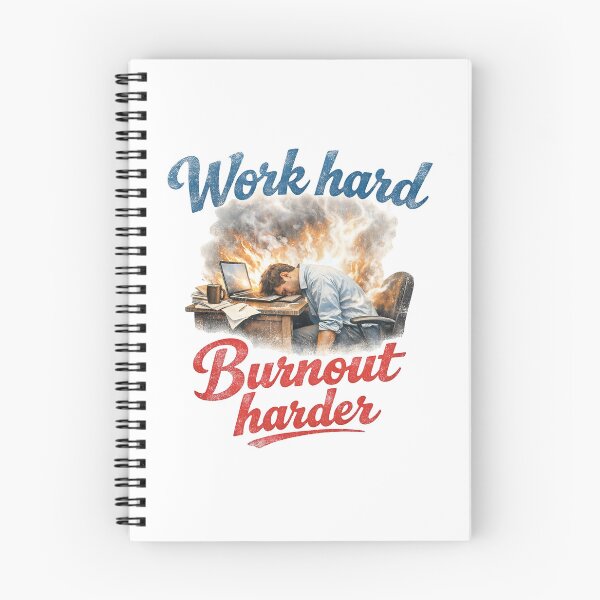 Item preview, Work Hard Burnout Harder - Sarcastic Work Motivation designed and sold by FancySoulSS.