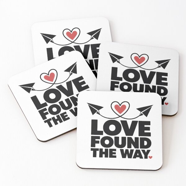 Item preview, Love Found the Way | Minimal Paper Airplane Romantic Typography Design designed and sold by Lovestickerco.