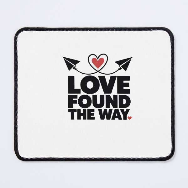 Item preview, Love Found the Way | Minimal Paper Airplane Romantic Typography Design designed and sold by Lovestickerco.