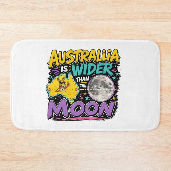 Item preview, Australia Is Wider Than The Moon Funny Geography Science T-Shirt designed and sold by PetsSounds.