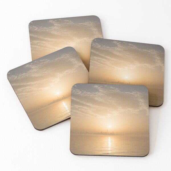 Item preview, Bright Golden Mist Sunrise over Toronto Skyline designed and sold by Georgia Mizuleva.