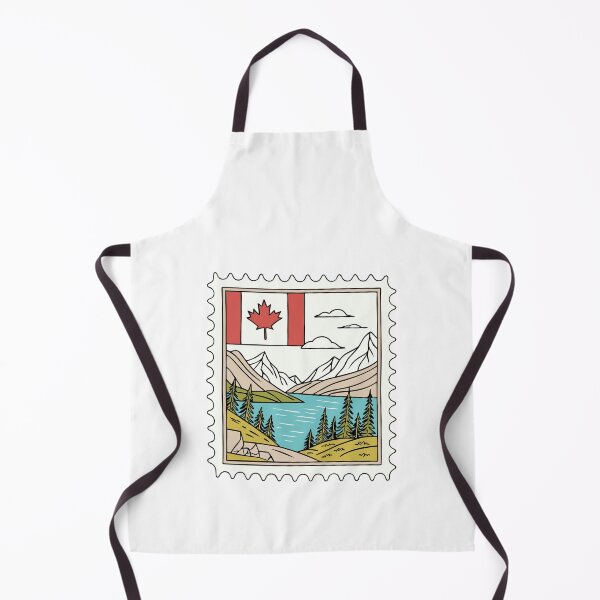Item preview, Canadian Maple Leaf Mountains Lake Nature Stamp designed and sold by Simsimah26Parks.