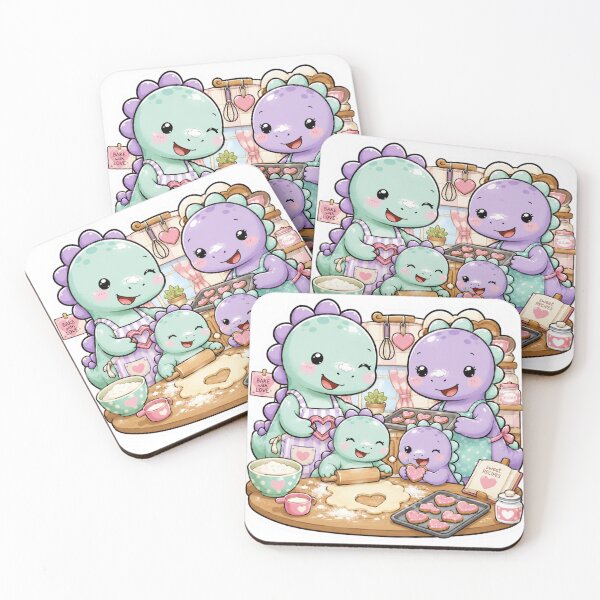 Item preview, Cute Dinosaur Family Baking Fun designed and sold by PriyankaSonara.
