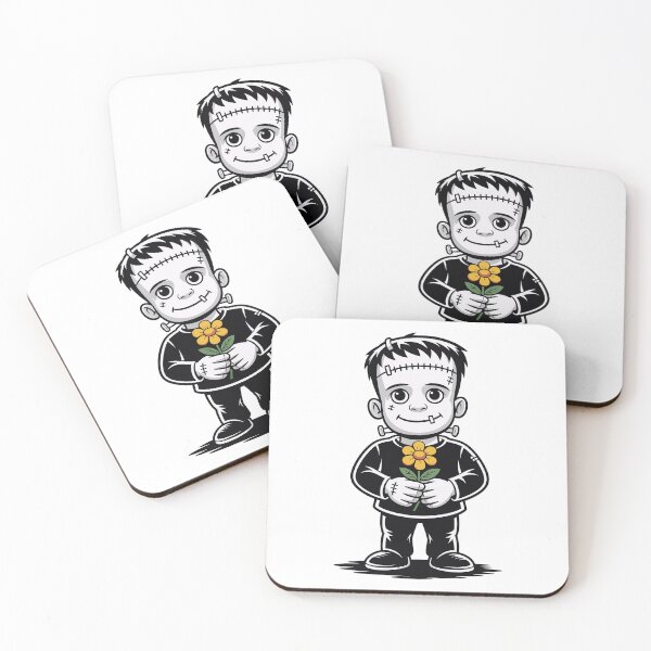 Item preview, Cute Frankenstein's monster holding an orange flower designed and sold by BobaTeeStore.