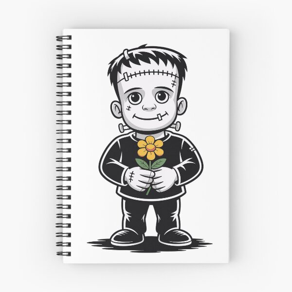 Item preview, Cute Frankenstein's monster holding an orange flower designed and sold by BobaTeeStore.