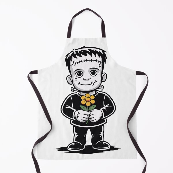 Item preview, Cute Frankenstein's monster holding an orange flower designed and sold by BobaTeeStore.