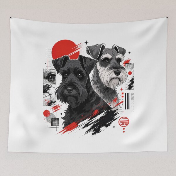Item preview, Schnauzer Dog Lover Urban Kawaii Streetwear designed and sold by AntiqueImages.