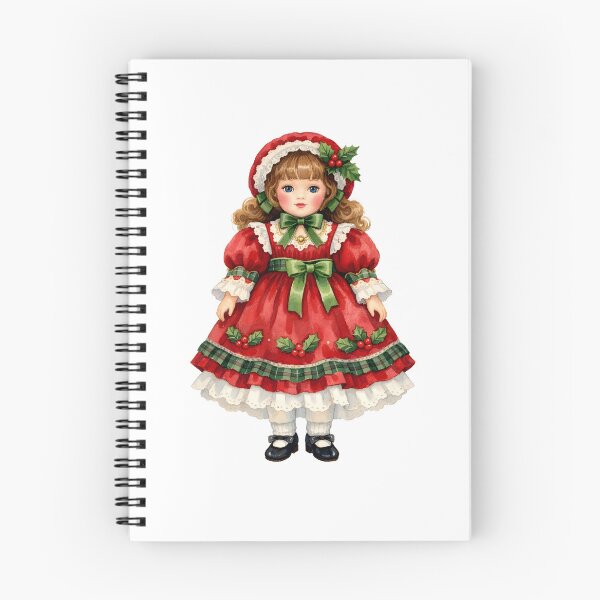 Item preview, Watercolor Vintage Christmas Doll   designed and sold by silviaol.