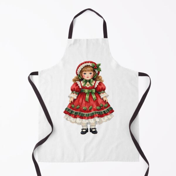 Item preview, Watercolor Vintage Christmas Doll designed and sold by silviaol.